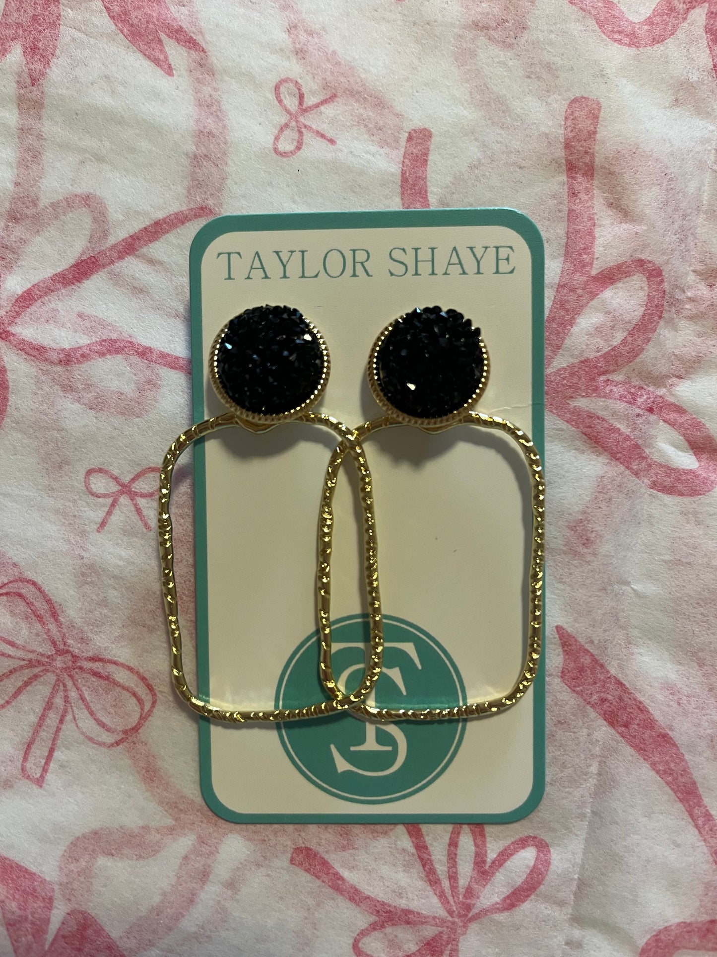 Glitter Top Hoops