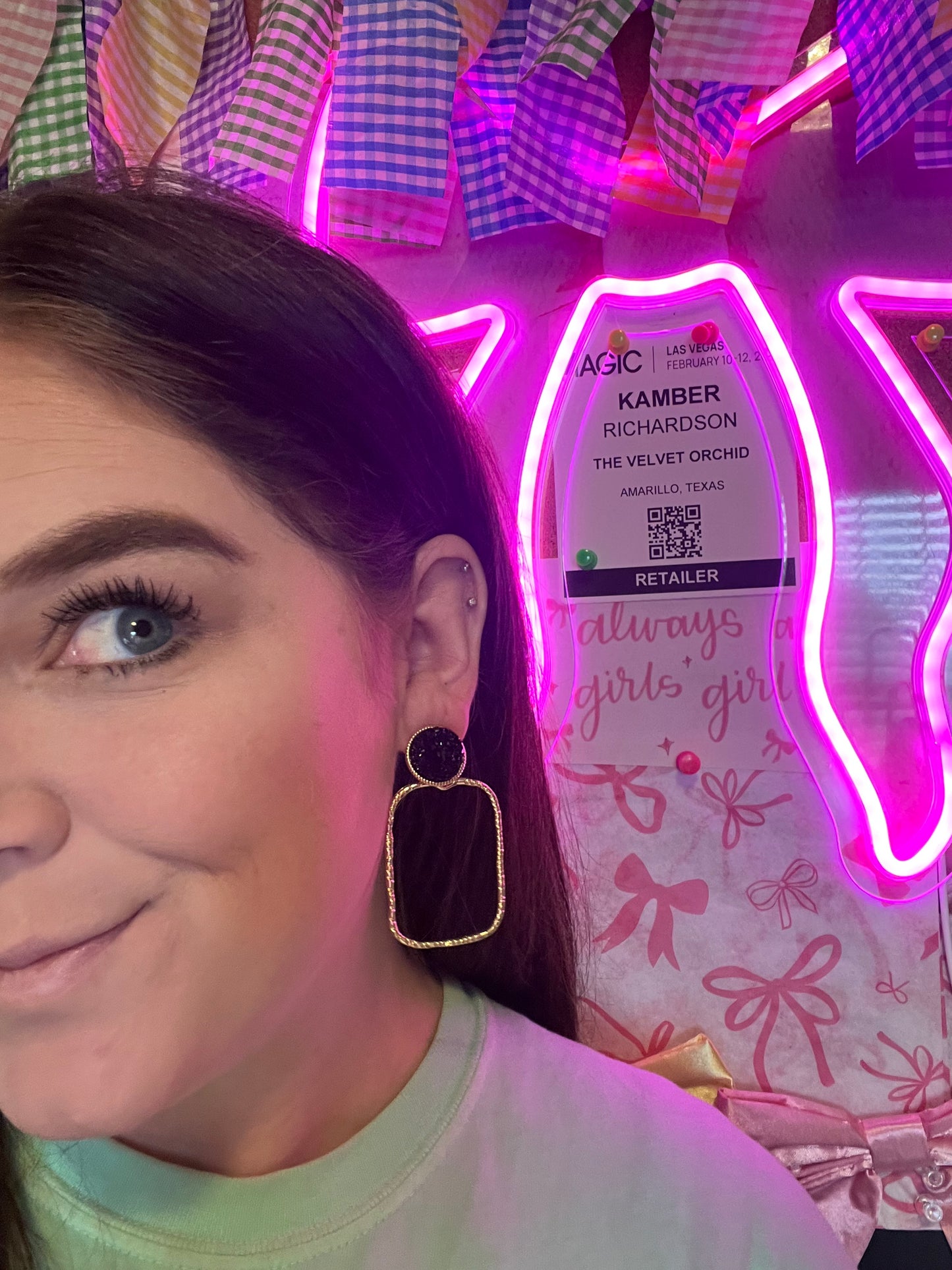 Glitter Top Hoops