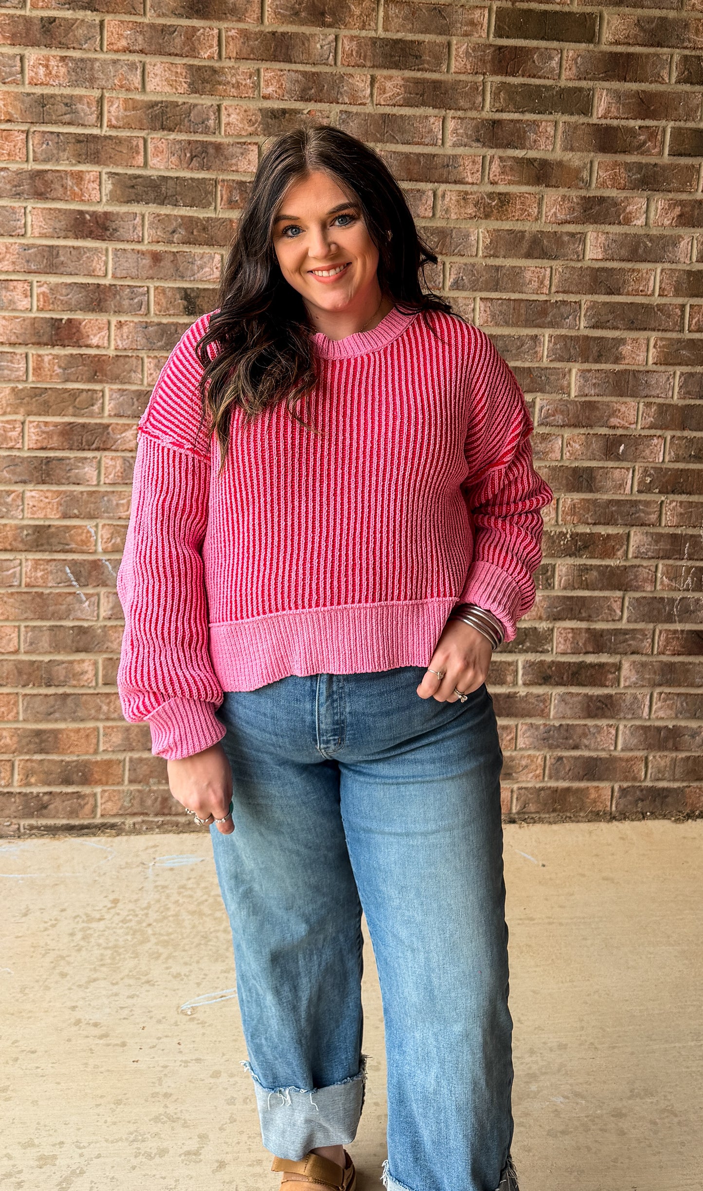 Sweatheart Striped Sweater