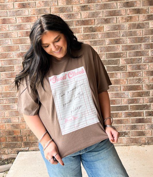 Pumpkin Latte Girly Graphic Tee