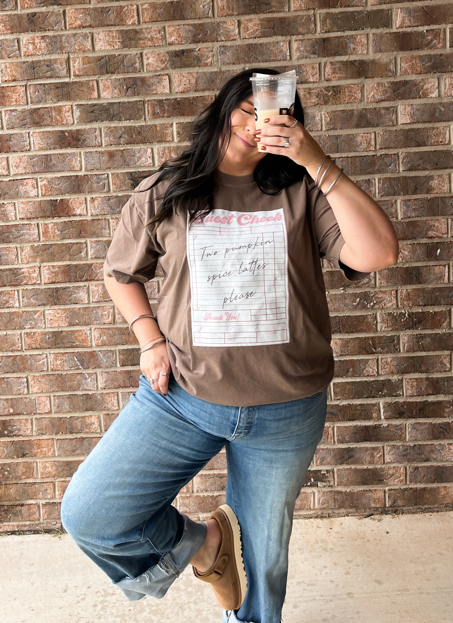 Pumpkin Latte Girly Graphic Tee