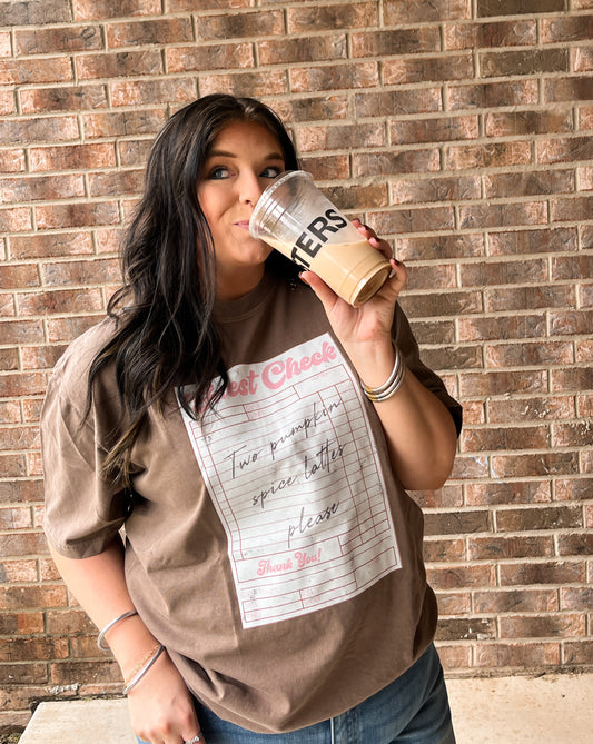 Pumpkin Latte Girly Graphic Tee