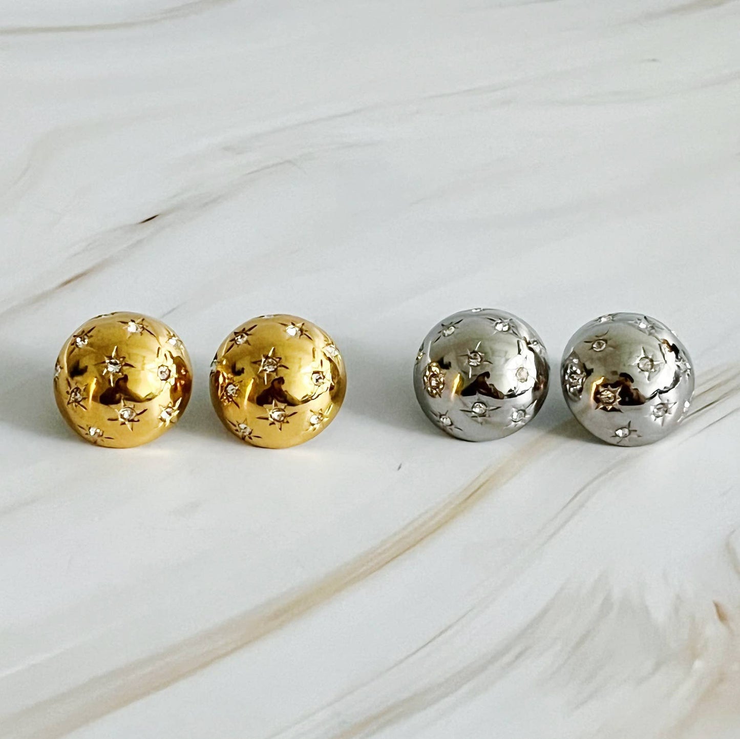 Starlight Sphere Stud Earrings