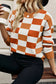 Pumpkin Spice Checkered Sweater