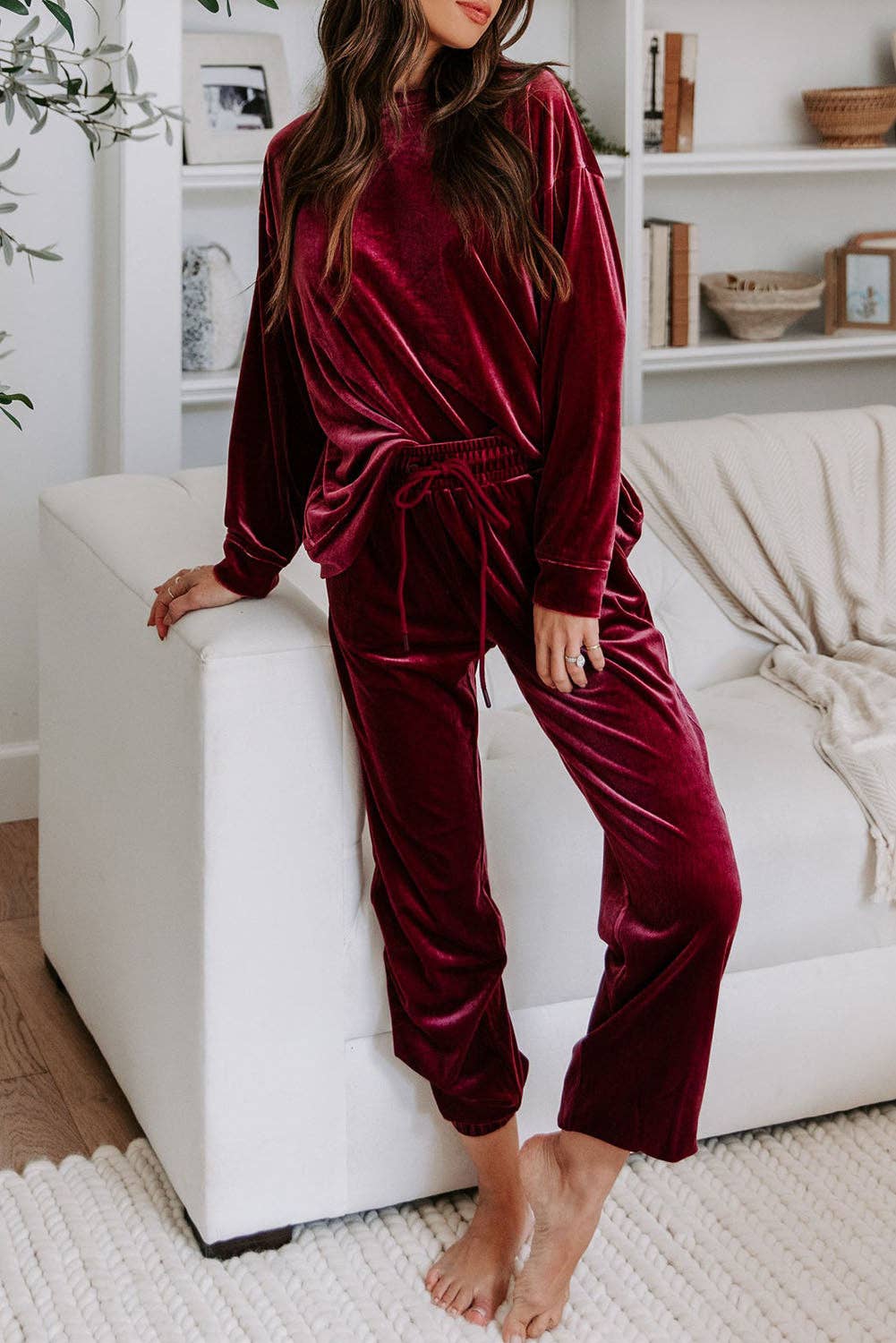 Luxurious Velvet Two Piece Lounge Set