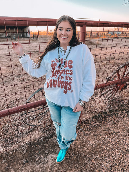 Hippies & Cowboys V Neck Sweatshirt