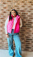 Eyes on You Pink Puffer Vest