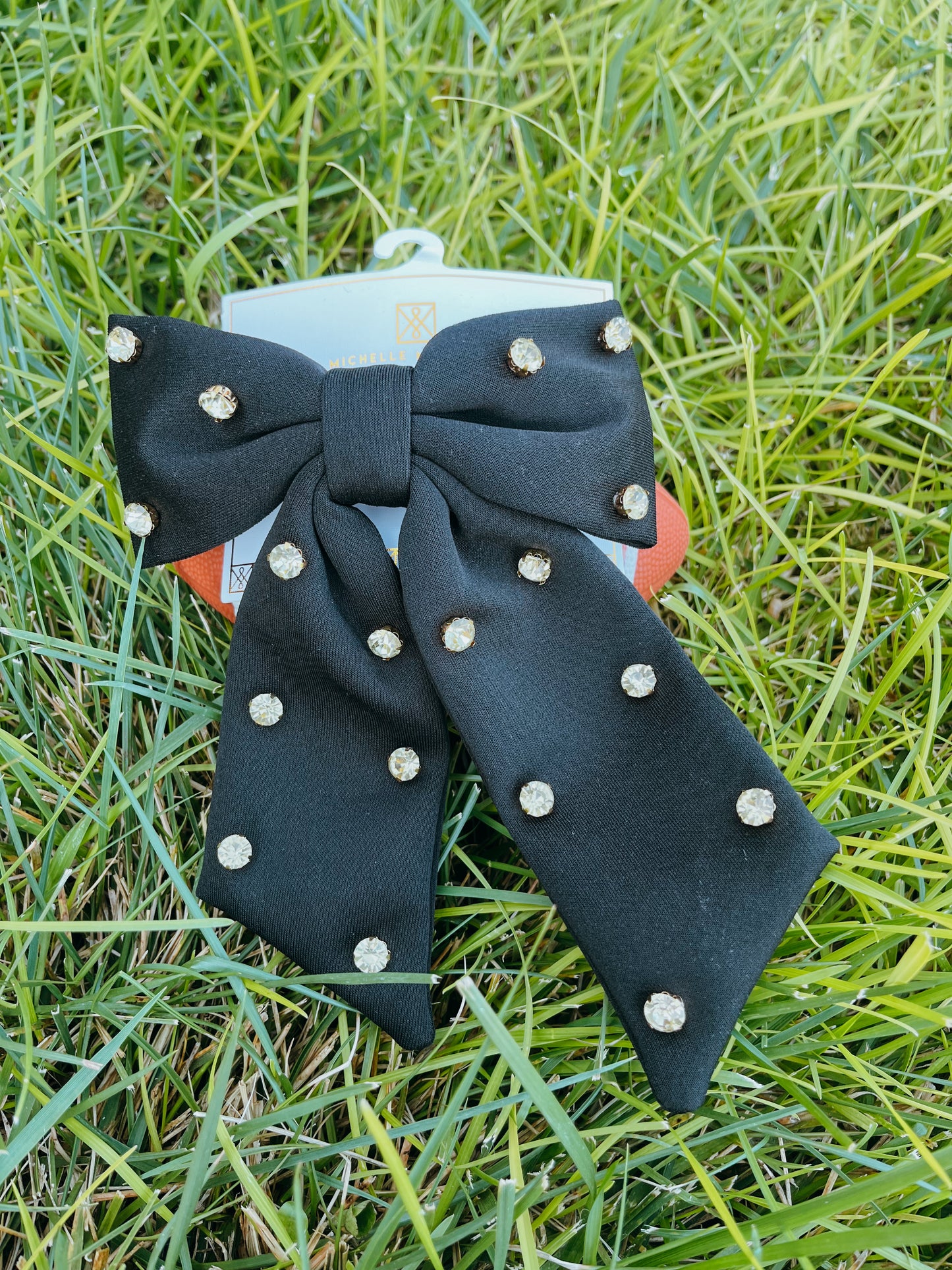 Girly Pop Black Bow Clip