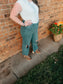 90's Vintage Super High Rise Crop Flare Jeans