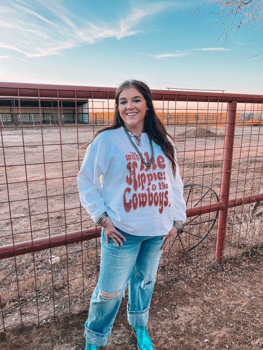 Hippies & Cowboys V Neck Sweatshirt