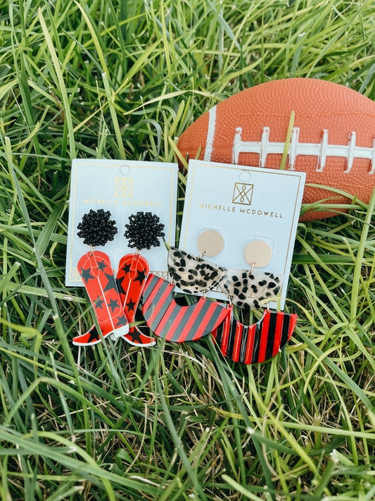 Guns Up Boots On Earrings