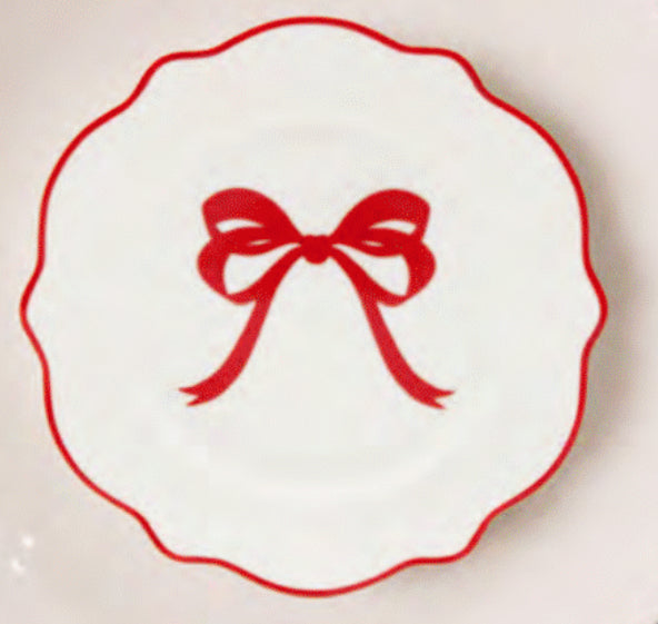Shabby Chic Bow Appetizer Plate