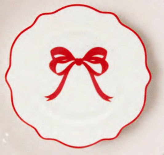 Shabby Chic Bow Appetizer Plate