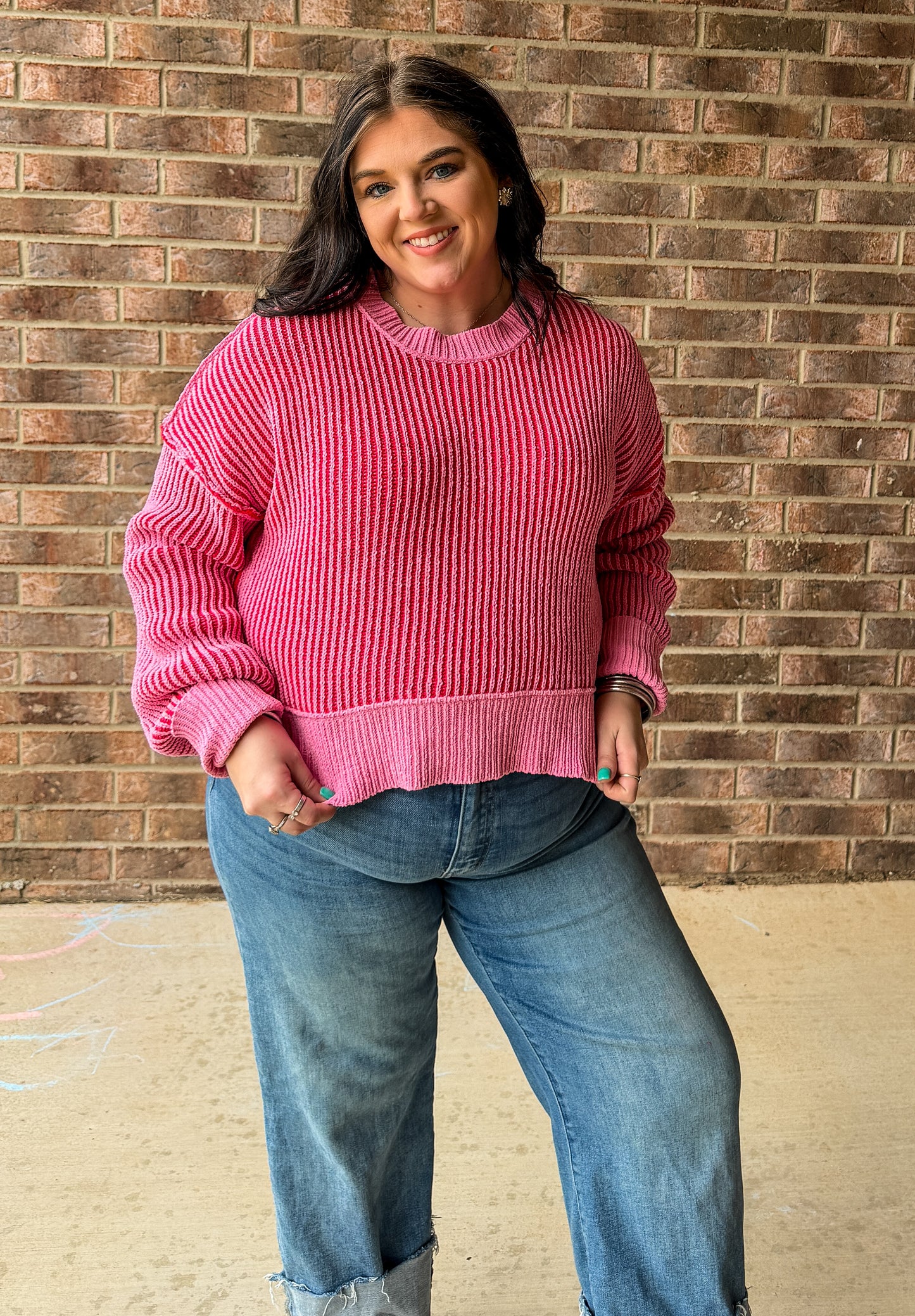 Sweatheart Striped Sweater