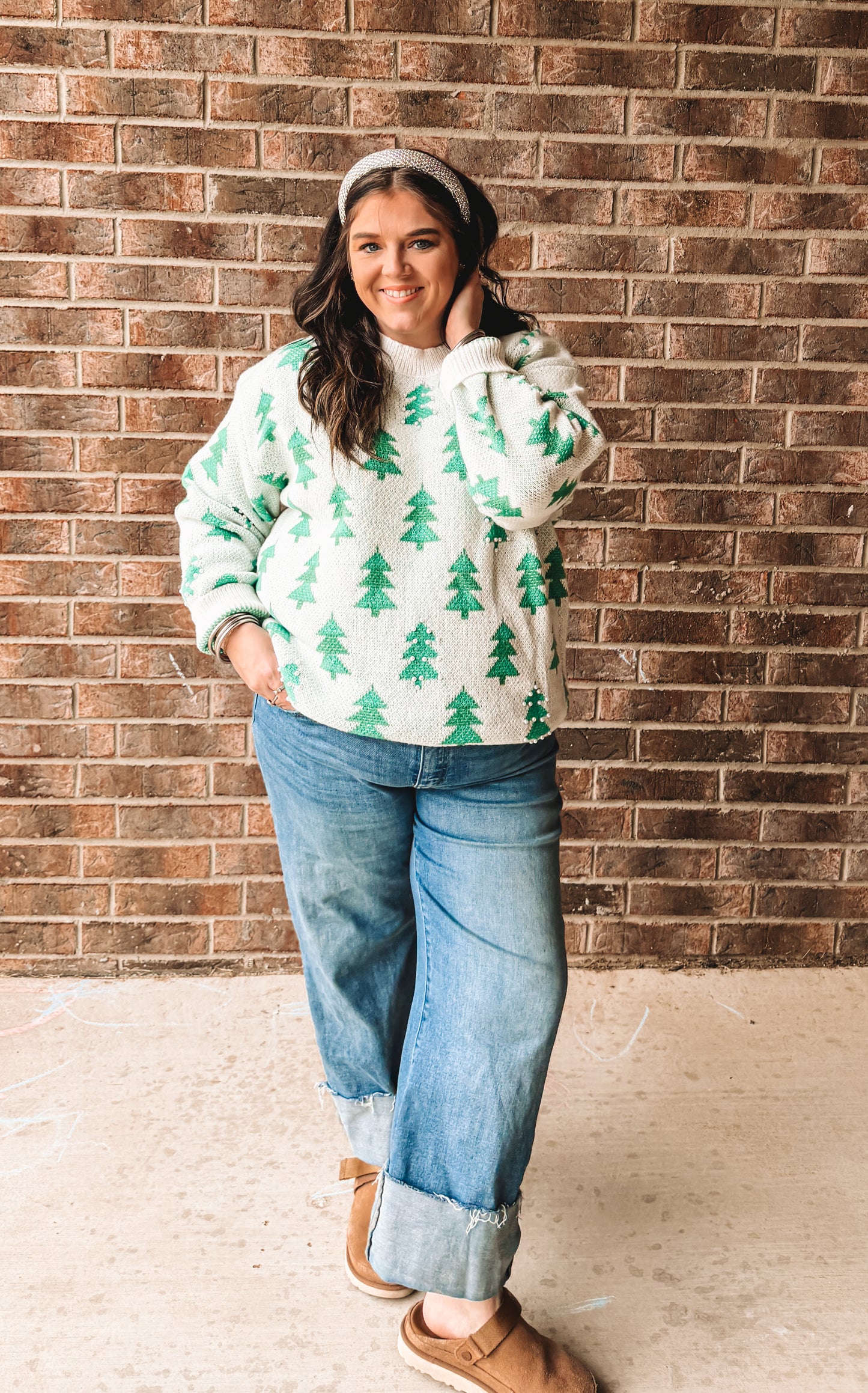 Pearls & Pines Sweater