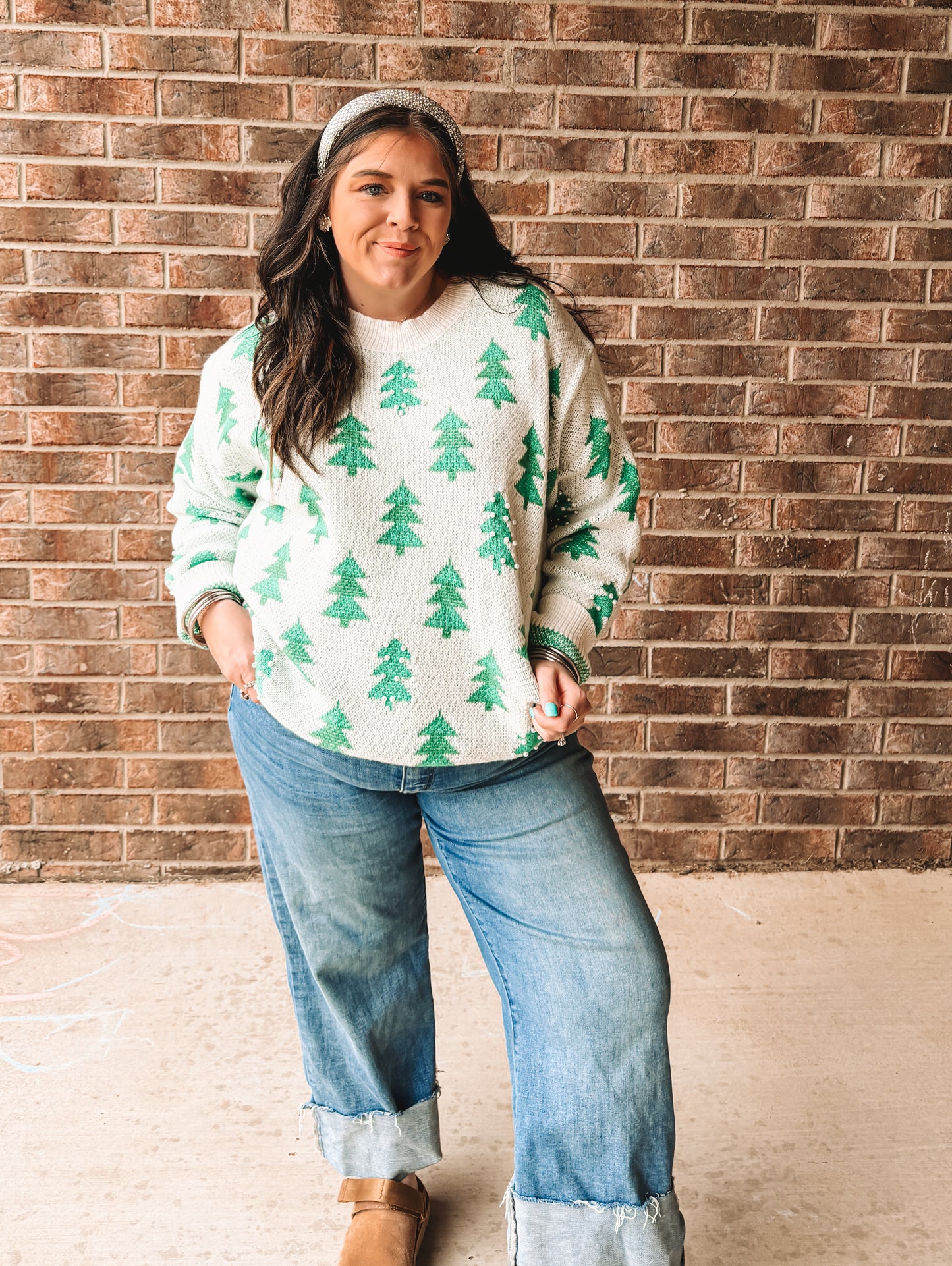 Pearls & Pines Sweater