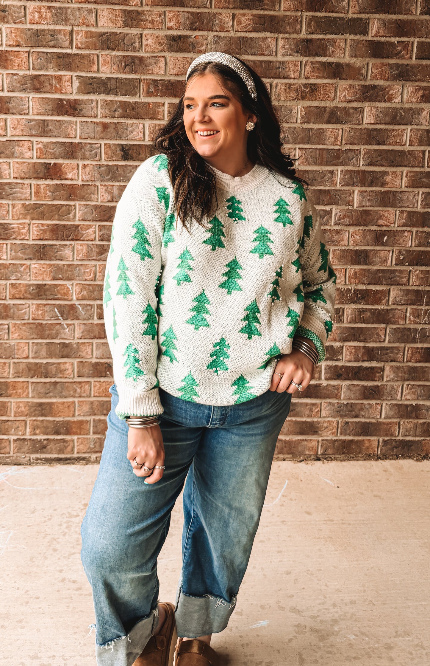 Pearls & Pines Sweater