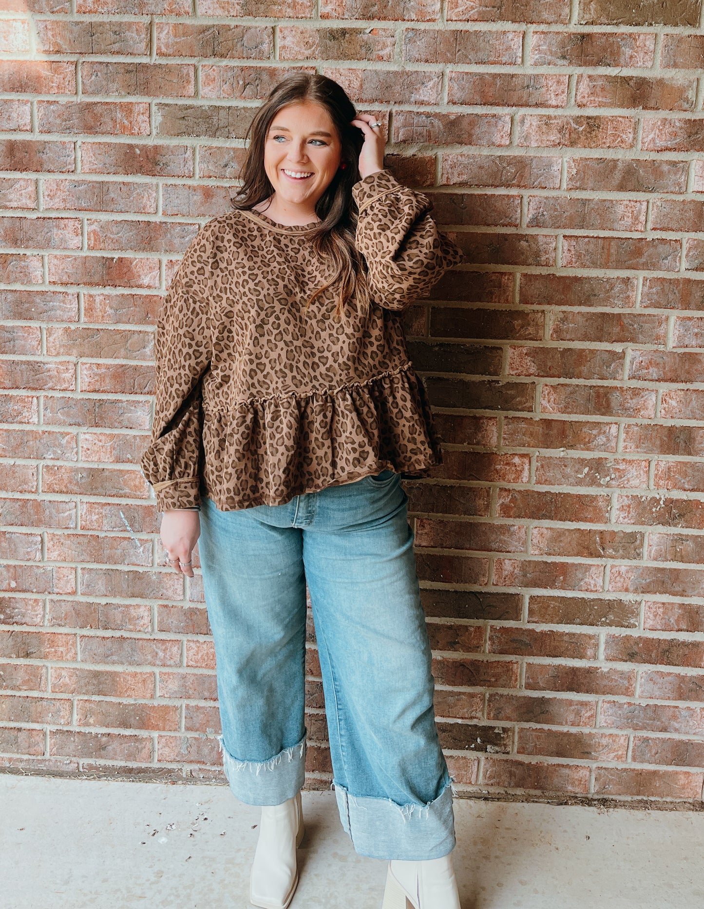 Fiercely Fall Peplum Top