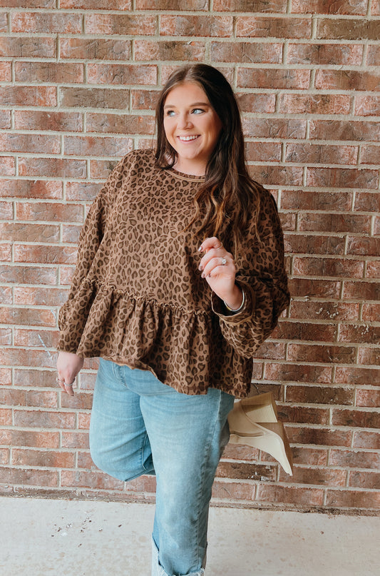 Fiercely Fall Peplum Top