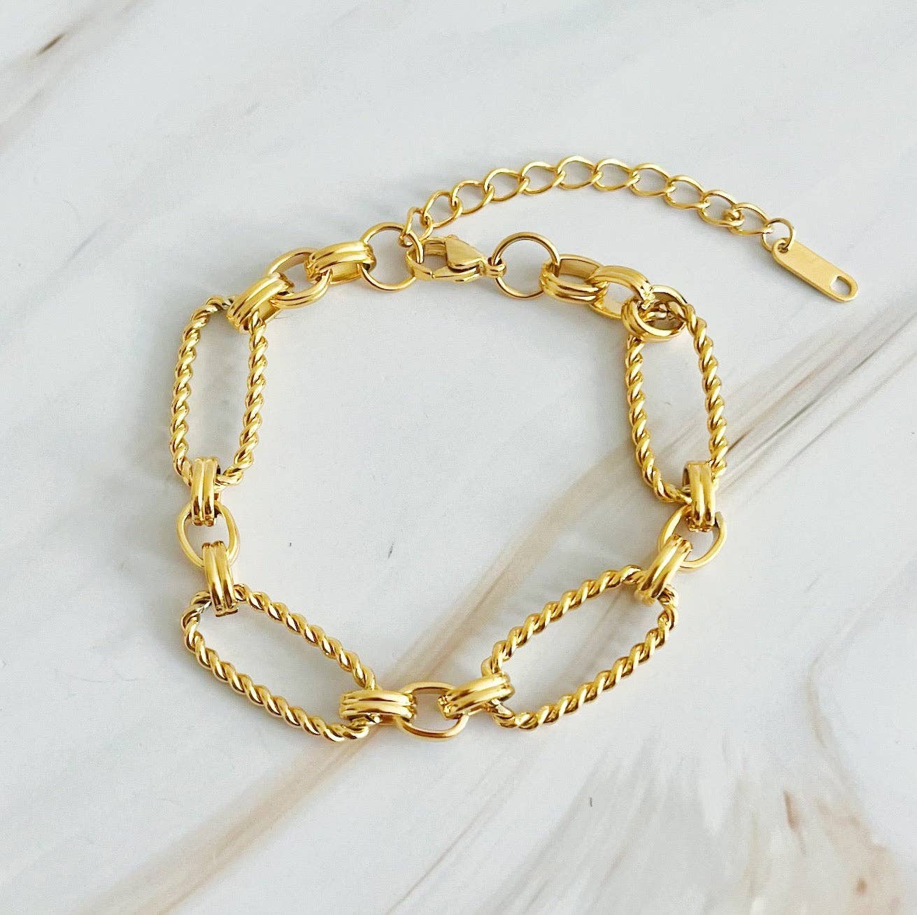 Classy Linked Cabled Bracelet